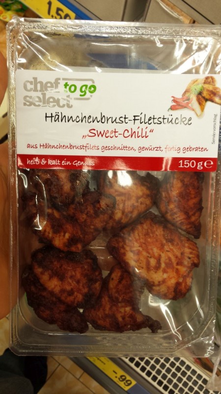 chef select to go (Lidl) Hähnchenbrust-Filetstücke, Sweet-Chili