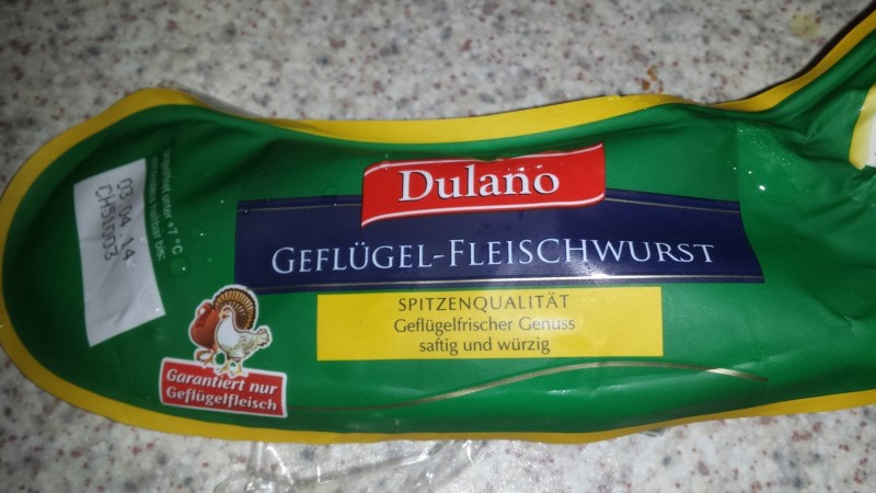 | Dulano Geflügel-Fleischwurst (Lidl) Nährwerte Kalorien,