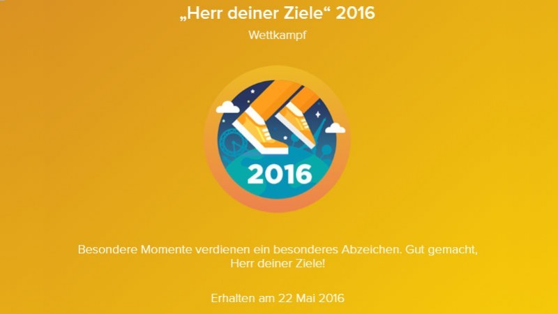 Herr deiner Ziele 2016 - Abzeichen vom Goal Day 2016