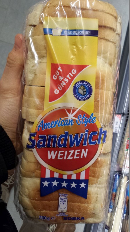 Gut &amp; Günstig (edeka) American Style Sandwich, Weizen