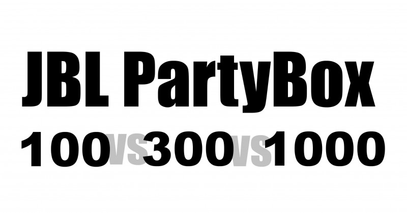 JBL PartyBox 100 vs 300 vs 1000 - Où sont les différences?