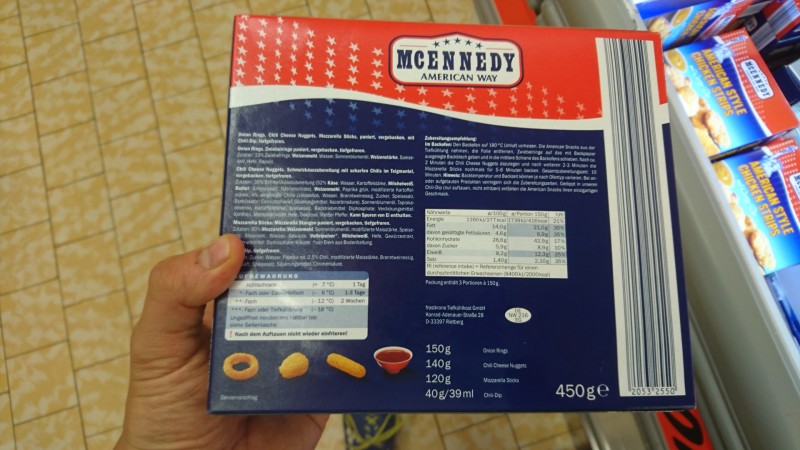 McEnnedy - American Style Snack Box | Kalorien, Nährwerte
