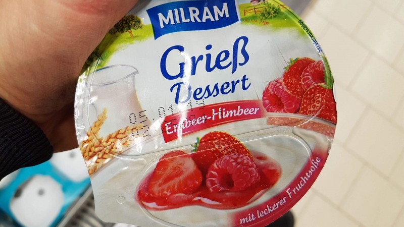 MILRAM - Grieß Dessert, Erdbeer-Himbeer | Kalorien, Nährwerte