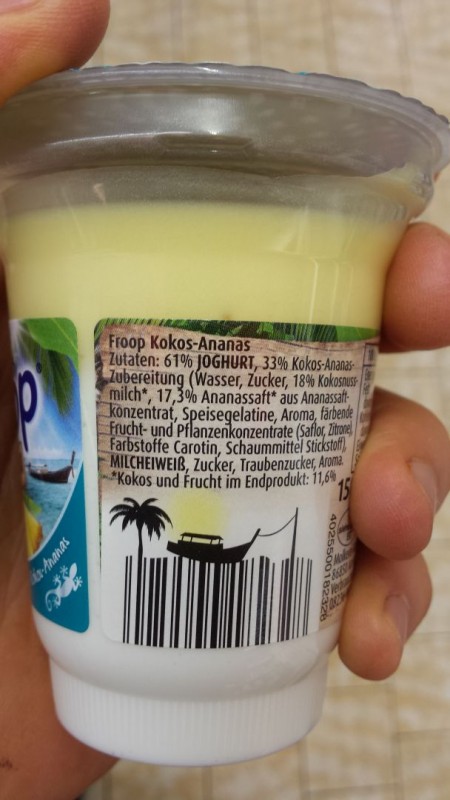 Muller Froop Safari Kokos Ananas Kalorien Nahrwerte